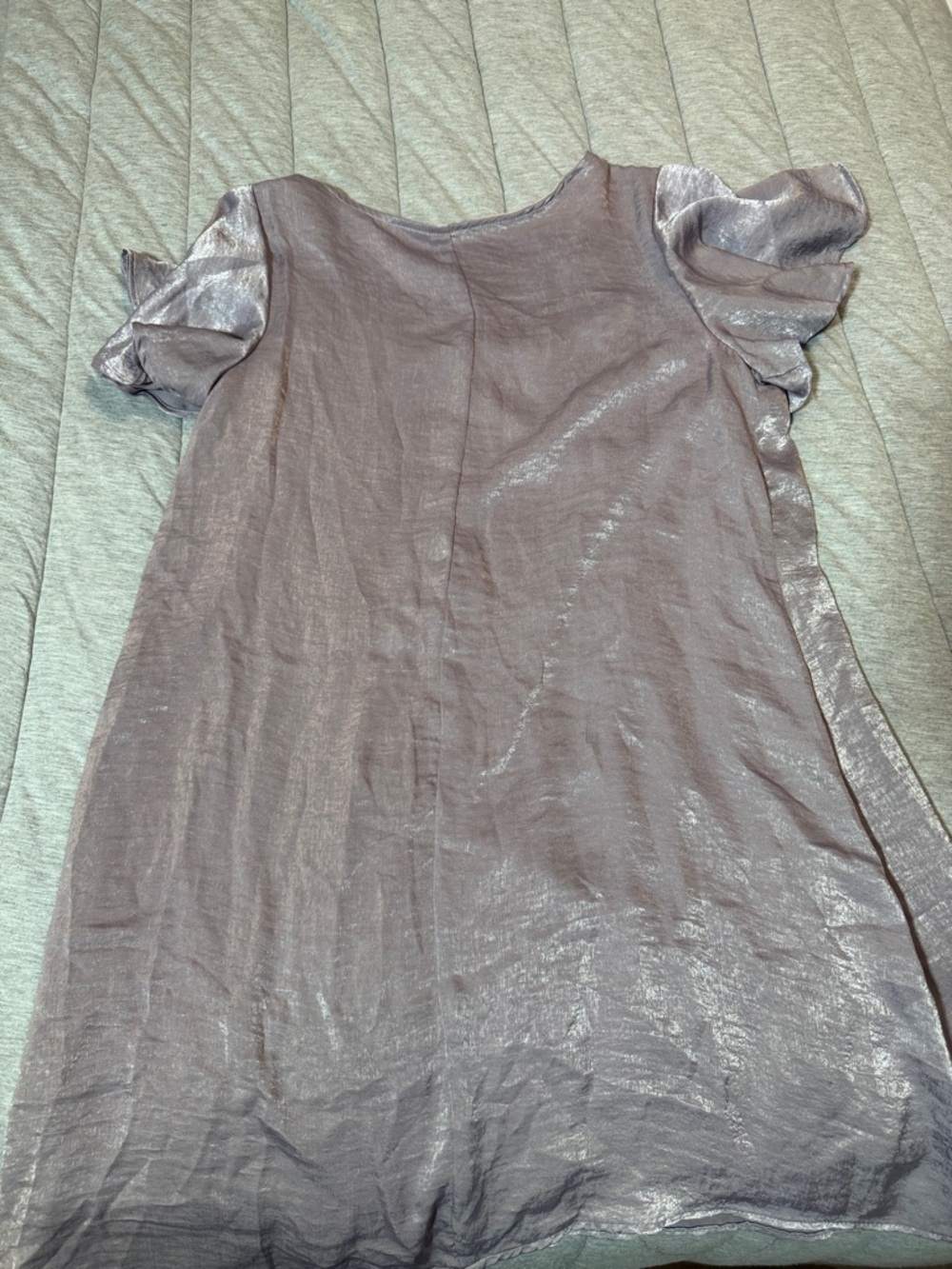 Caramel Shimmery Lilac Mini Dress - Picture 3 of 3